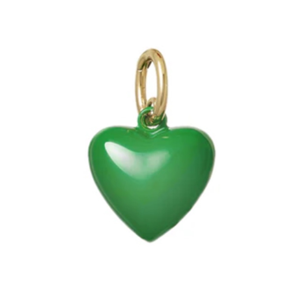 Roxanne Assoulin The Mini Puffy Heart Charm - Green
